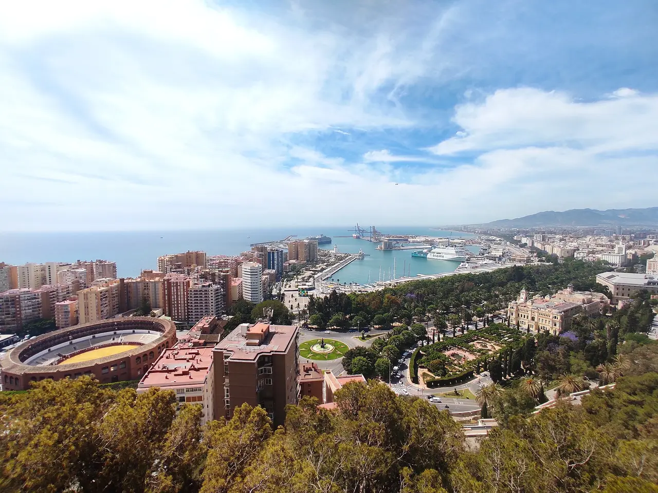 Málaga von oben